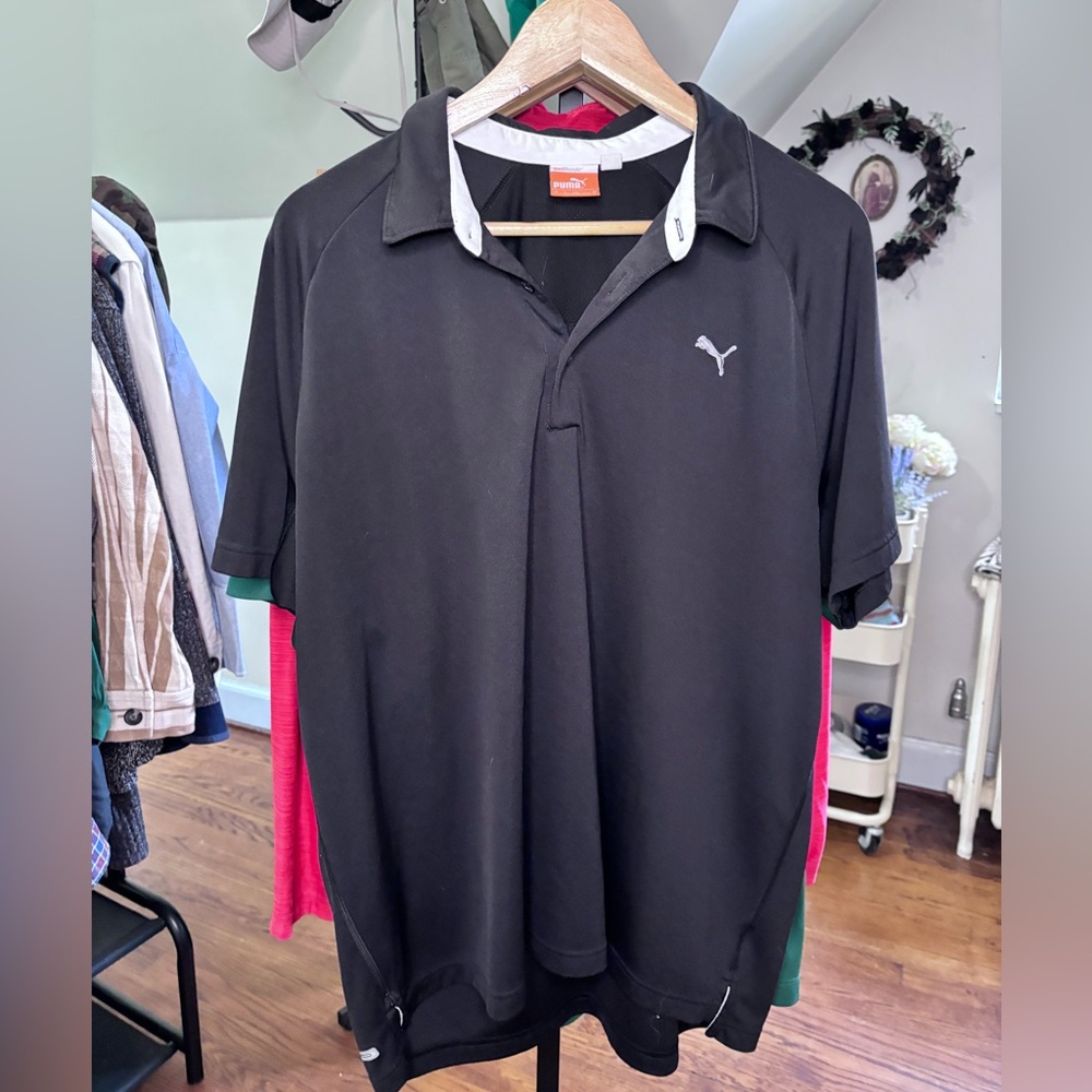 Black Puma Golf Polo